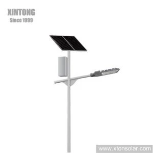 Lampada solare stradale a LED a braccio singolo montata a batteria